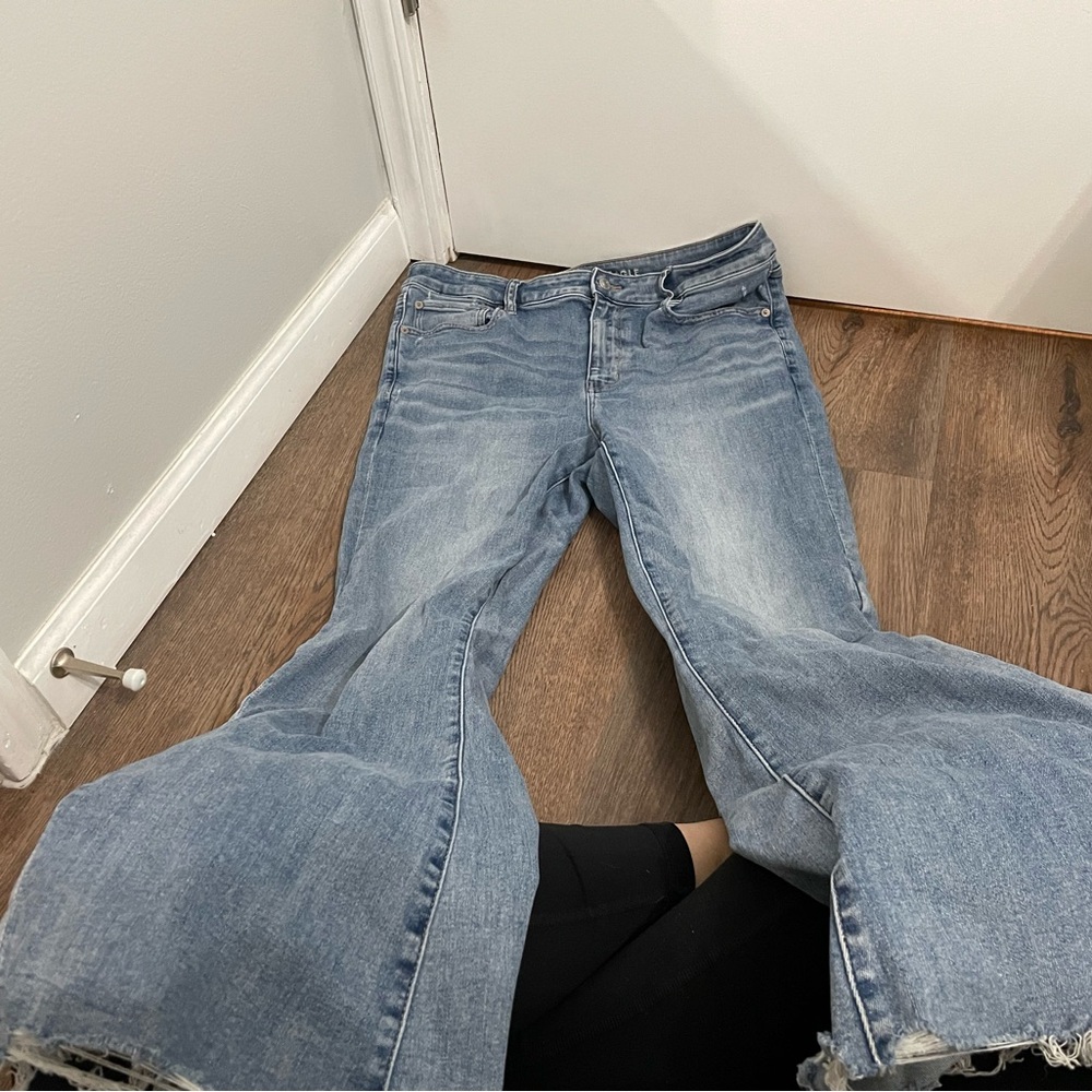American Eagle high rise festival flare jeans